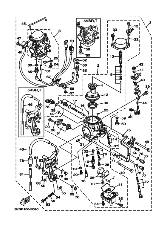 XVS1100A XVS11AR Carburetor assy