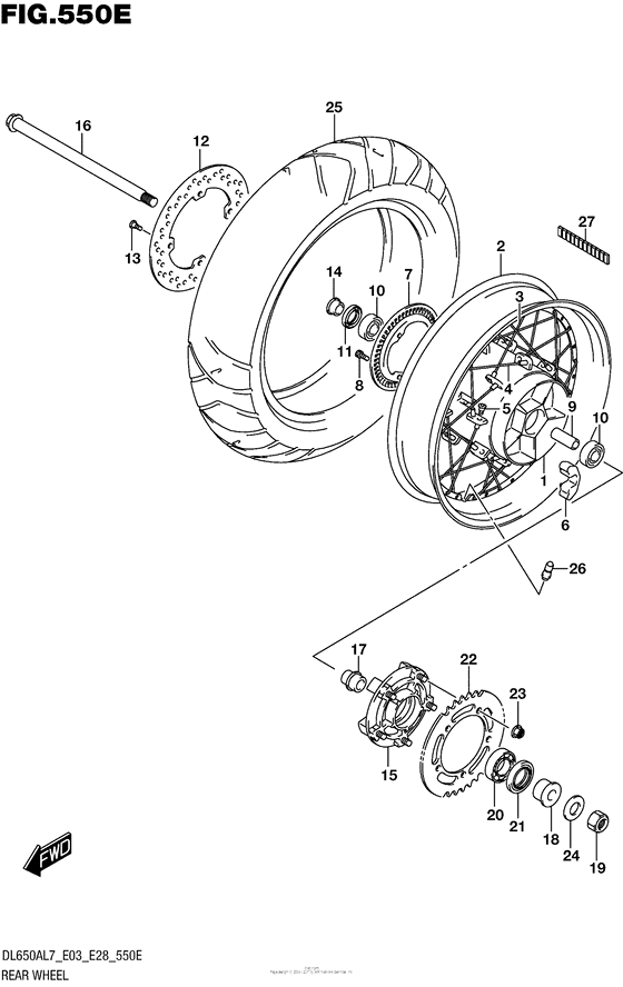 Rear Wheel (Dl650Xal7 E28)