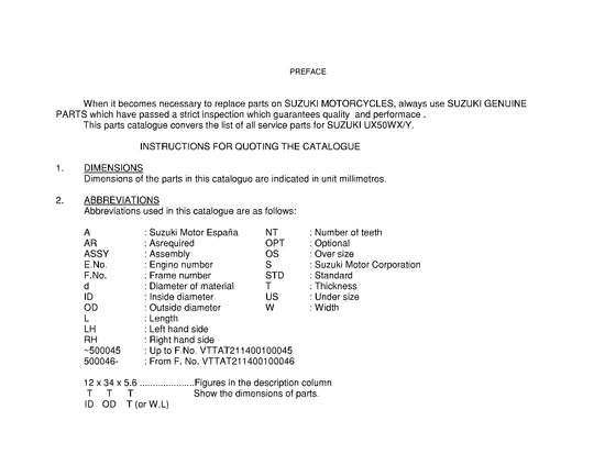 UX50 Catalog preface