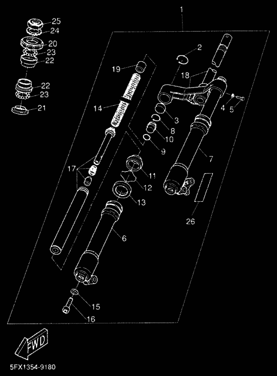 CW50RS Вилка передней оси