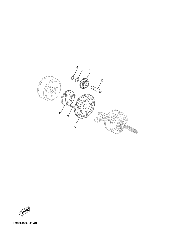 YP125R Стартер