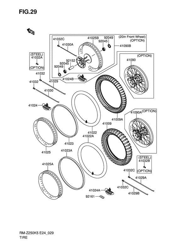 RM-Z250 Rear tire x