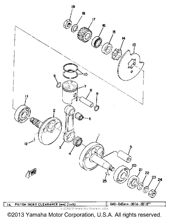 Crank & piston