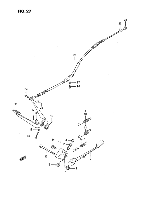 Prop stand - rear brake