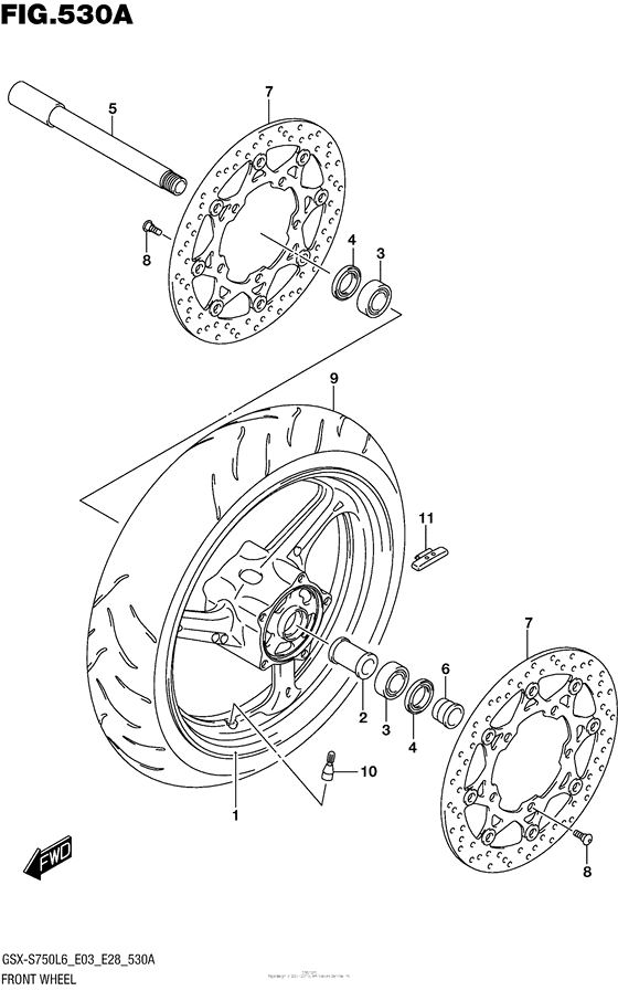 Front Wheel (Gsx-S750L6 E03)