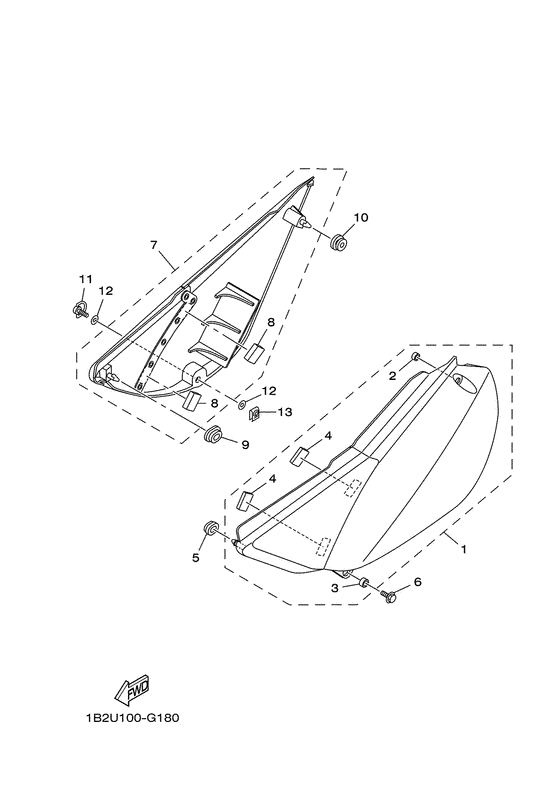 TTR125L Боковые обтекатели