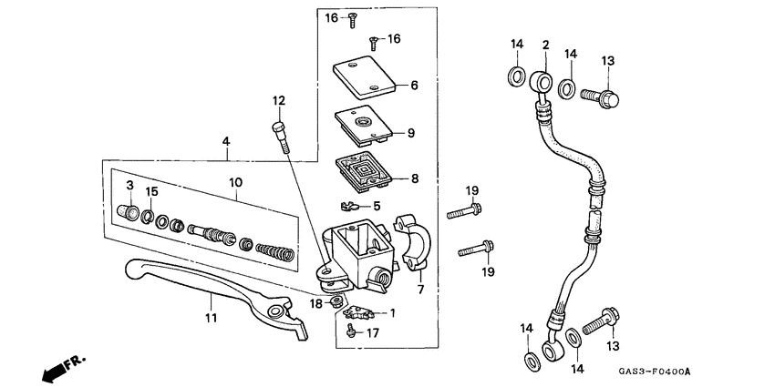 Fr. brake master cylinder