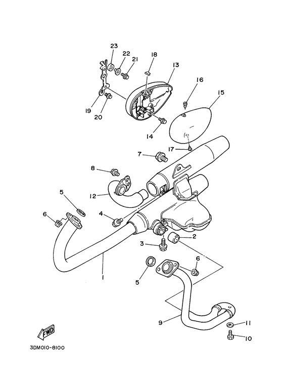 XV125S Выхлопная система