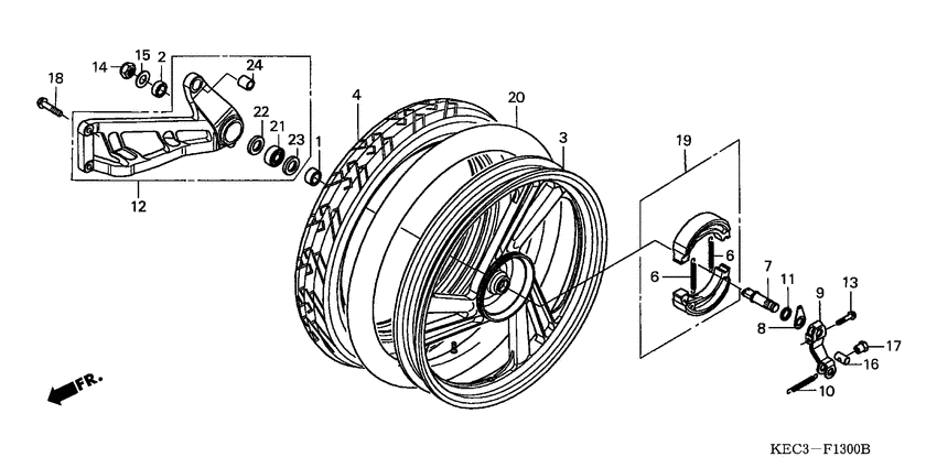 Rear wheel complete assy