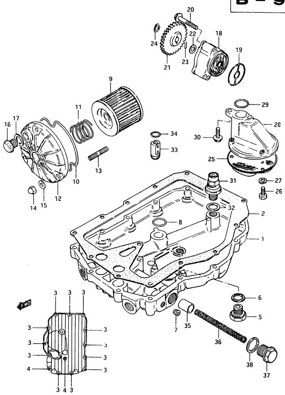 Oil pump - oil filter