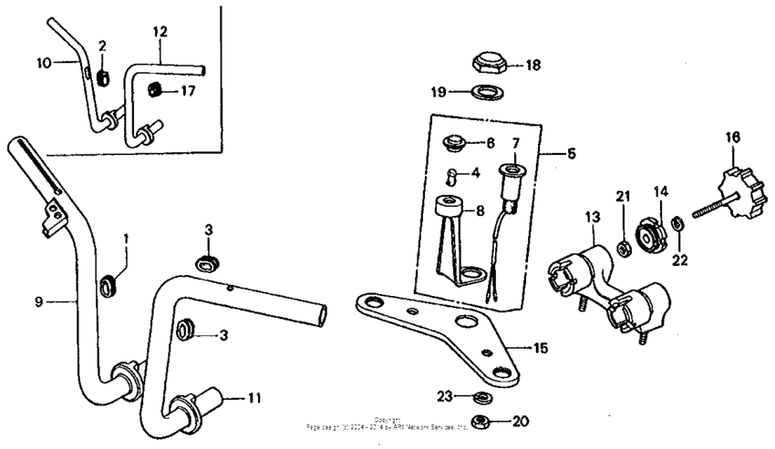 Handlebar + top bridge k3-78