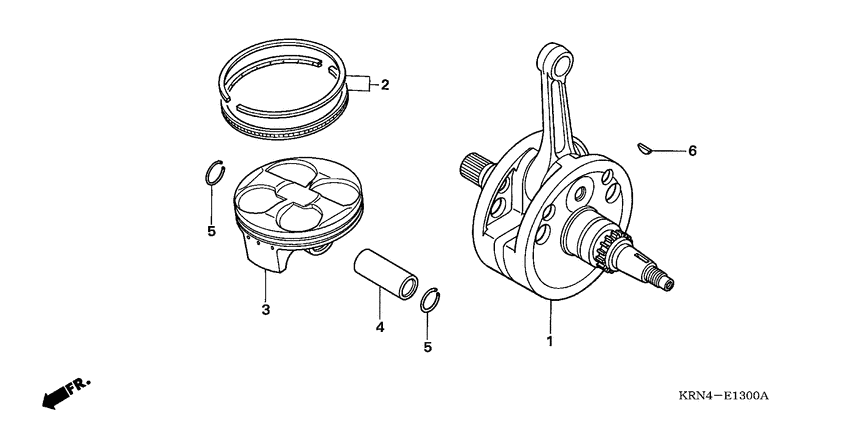 Crankshaft/piston
