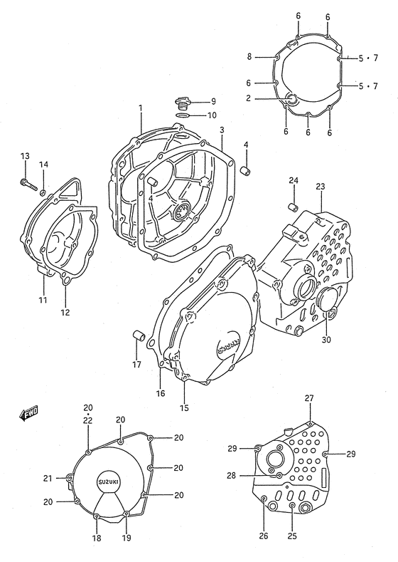 Crankcase cover ass`y  (v