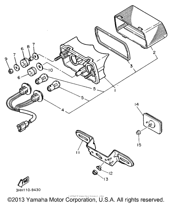 FZR600RBC Фонарь