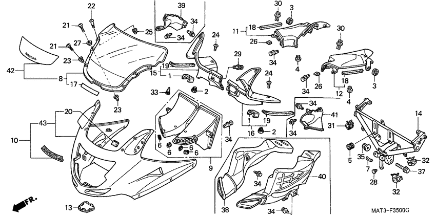Upper cowling assy