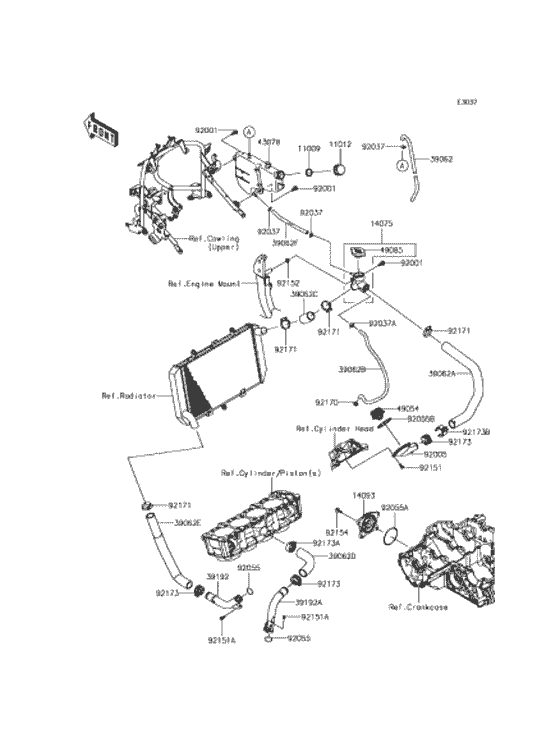 KLZ1000 Патрубки охлаждения