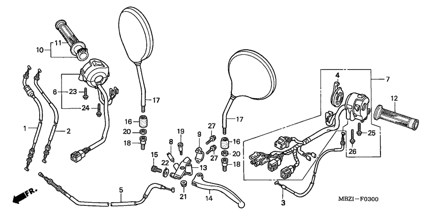 Handle lever/switch/ cable