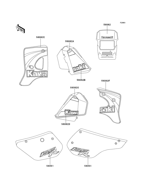 KMX125 Decals(green)(mx125-a12-a14)