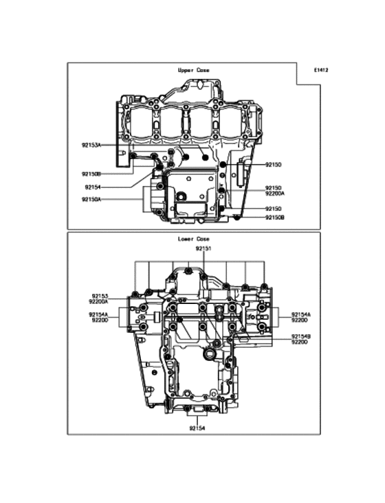 KLZ1000 Болты крепления картера