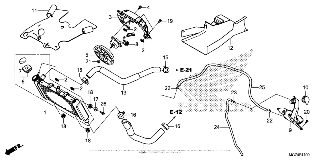 CBR500R (ABS) Радиатор