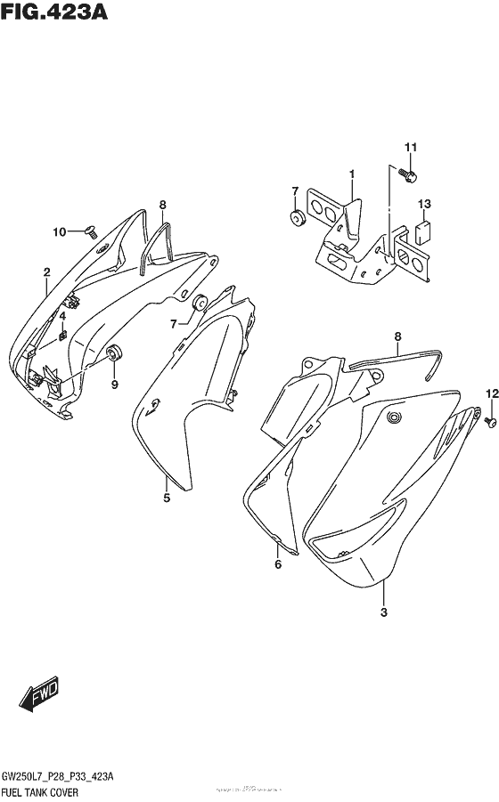 GW250 Fuel Tank Cover (Gw250L7 P28)