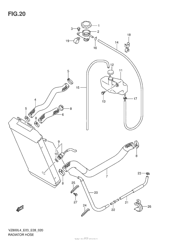 VZ800 Радиатор и Патрубки