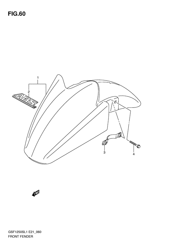 GSF1250S (ABS) Переднее крыло