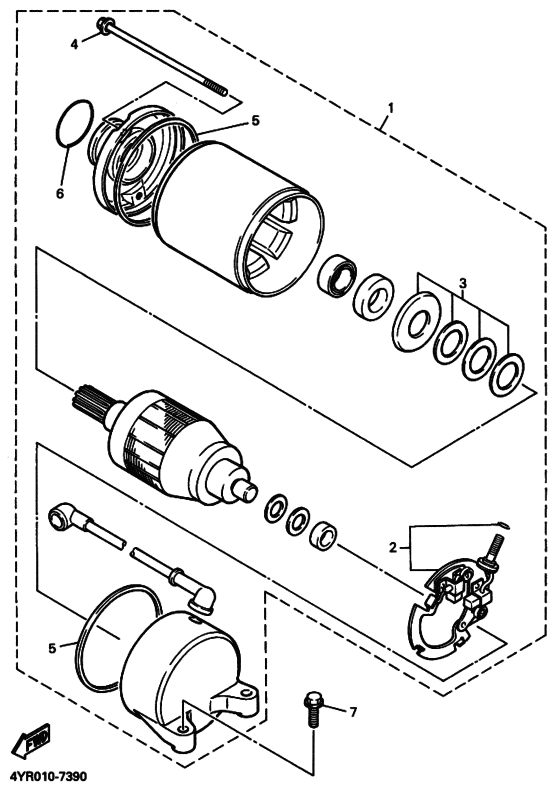 FZS600 Стартерный мотор