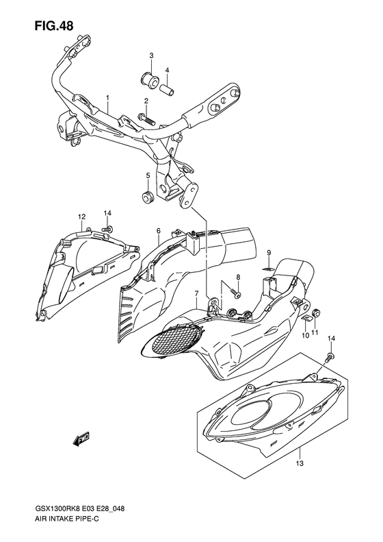 Air intake pipe
