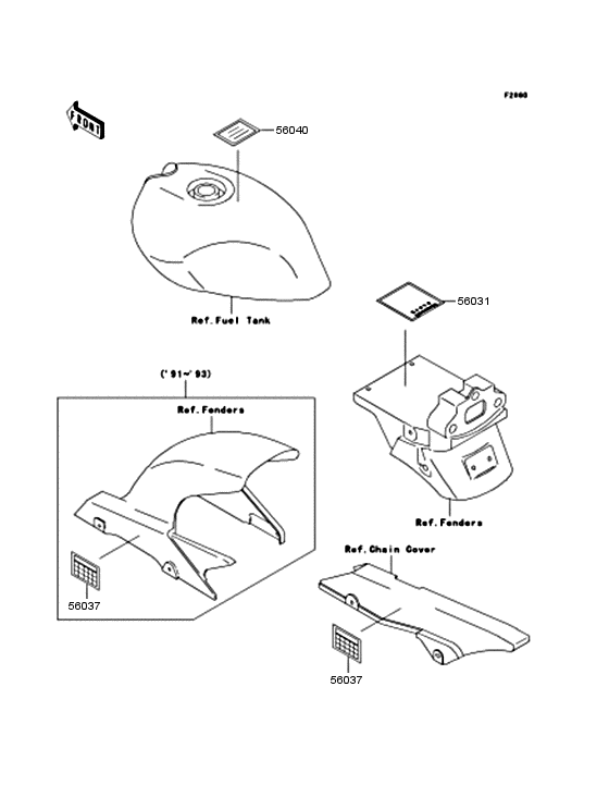 ZR250 Наклейки