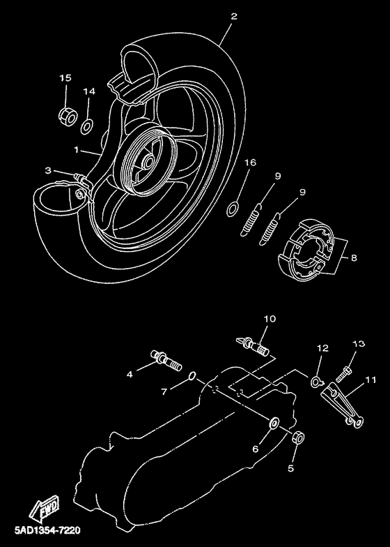 YN50R Переднее колесо