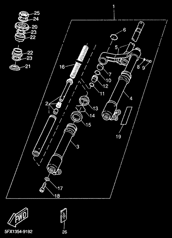 CW50RS Передняя вилка