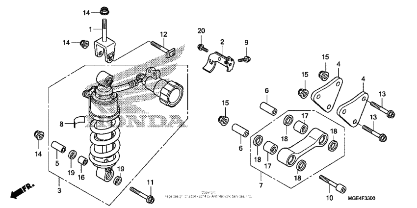 VFR1200F Задние амортизаторы