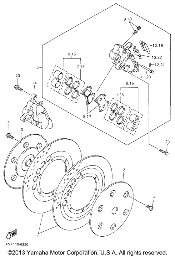 XVZ13AH Передний суппорт