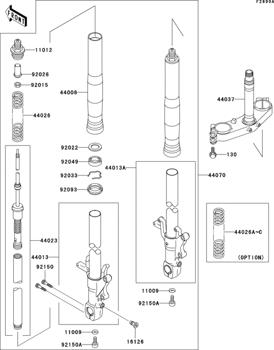 Optional parts(zx-7rr front fork)