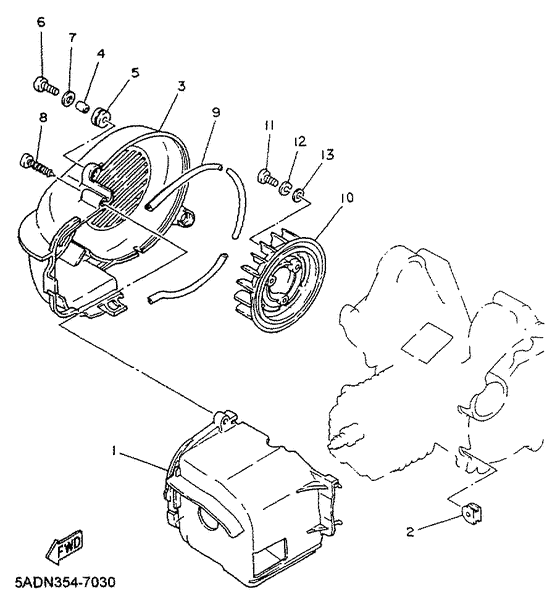 YN50R Air shroud. fan