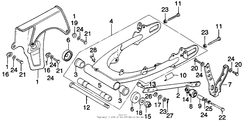 Swingarm + chain case
