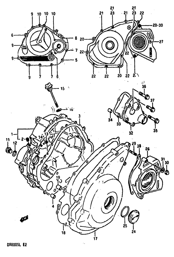 Crankcase cover ass`y  (v