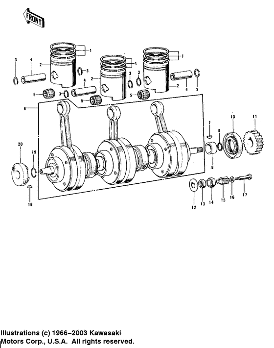 Crankshaft/pistons