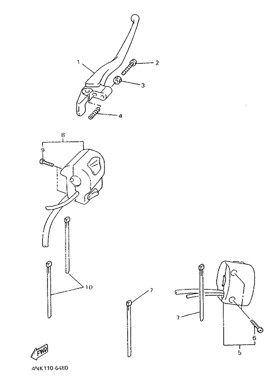 XVZ13AH Handle switch. lever