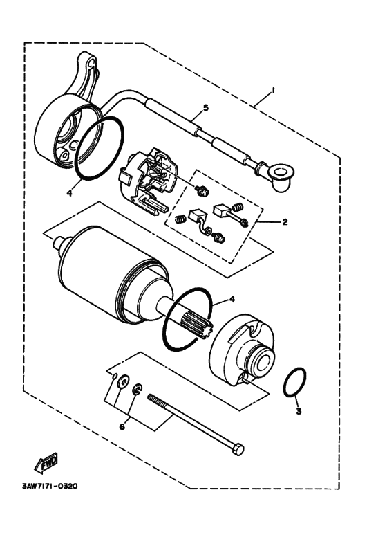 TW200E Стартерный мотор