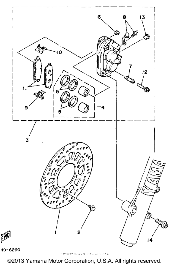 Front brake-caliper