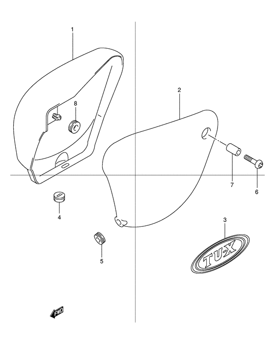 TU125 Обтекатель задний