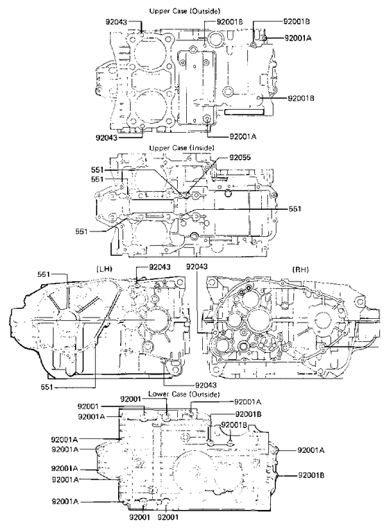 Crankcase bolt & stud pattern