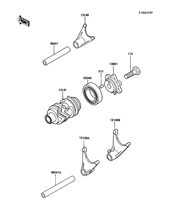  Валы и вилки переключения передач