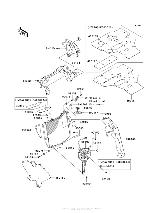 ZX1000 Радиатор