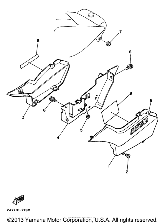 TW200KC Боковые обтекатели