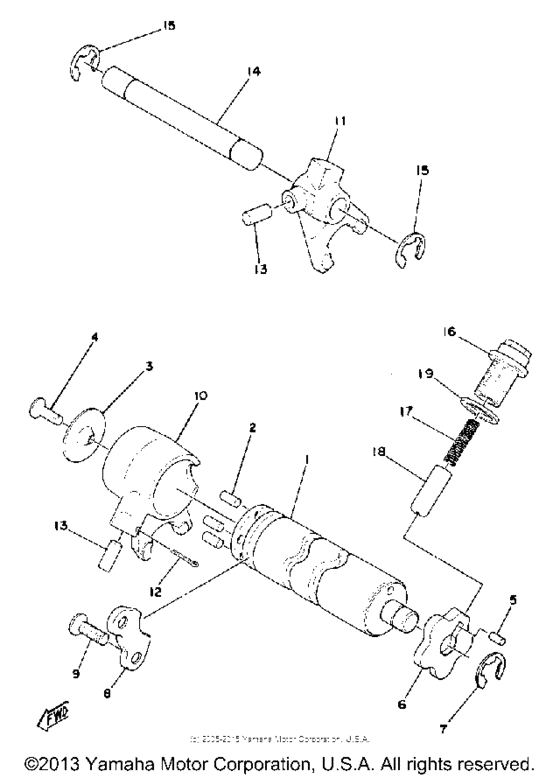 Shift cam-fork