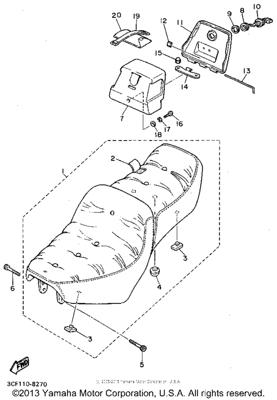 XV750D Сиденье