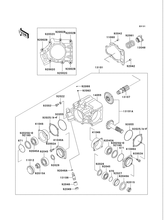Front bevel gear(1/2)
